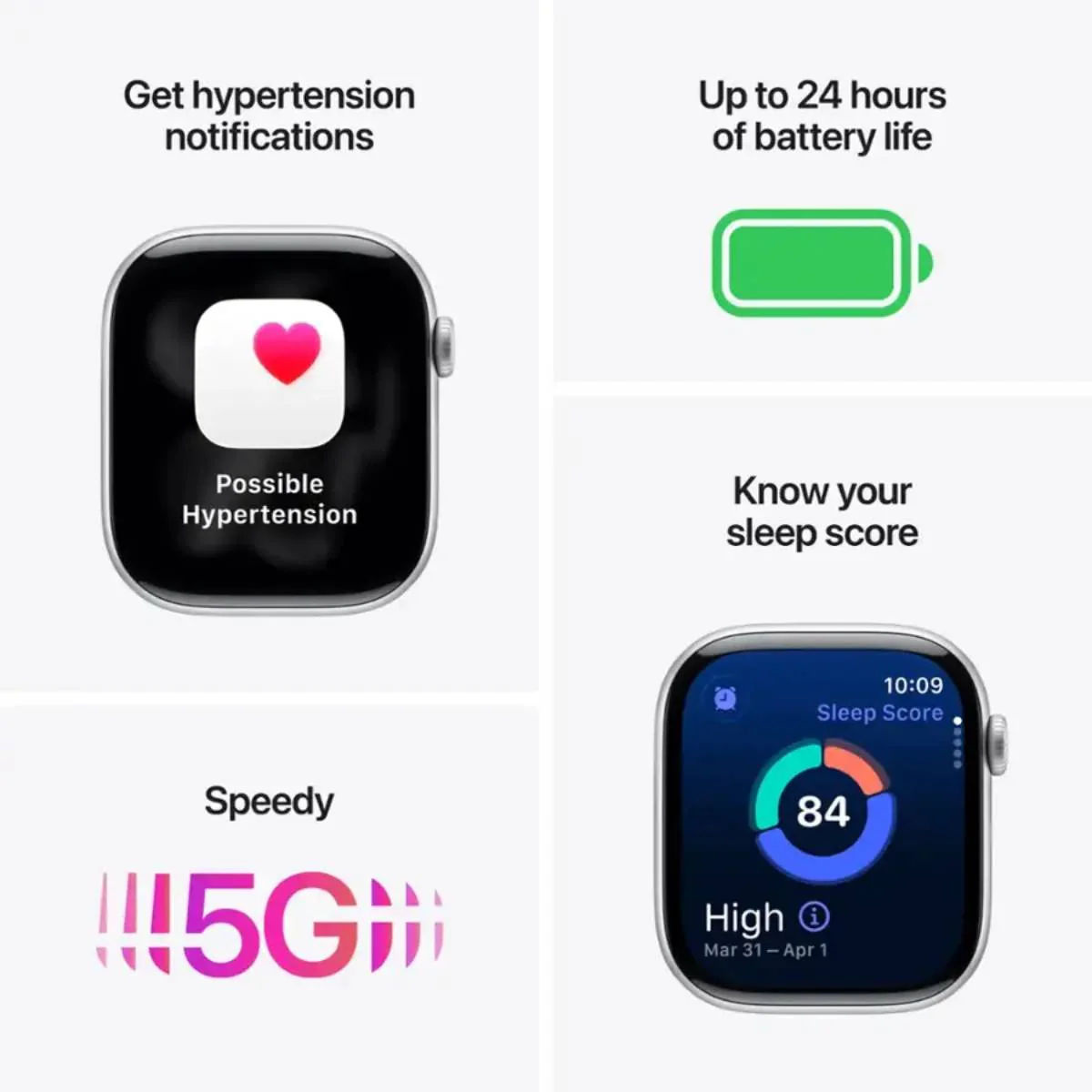 Apple Watch Series 11 Unisex 42mm Aluminum Case Smartwatch with Black Sport Band - GPS + Cellular - Image 13