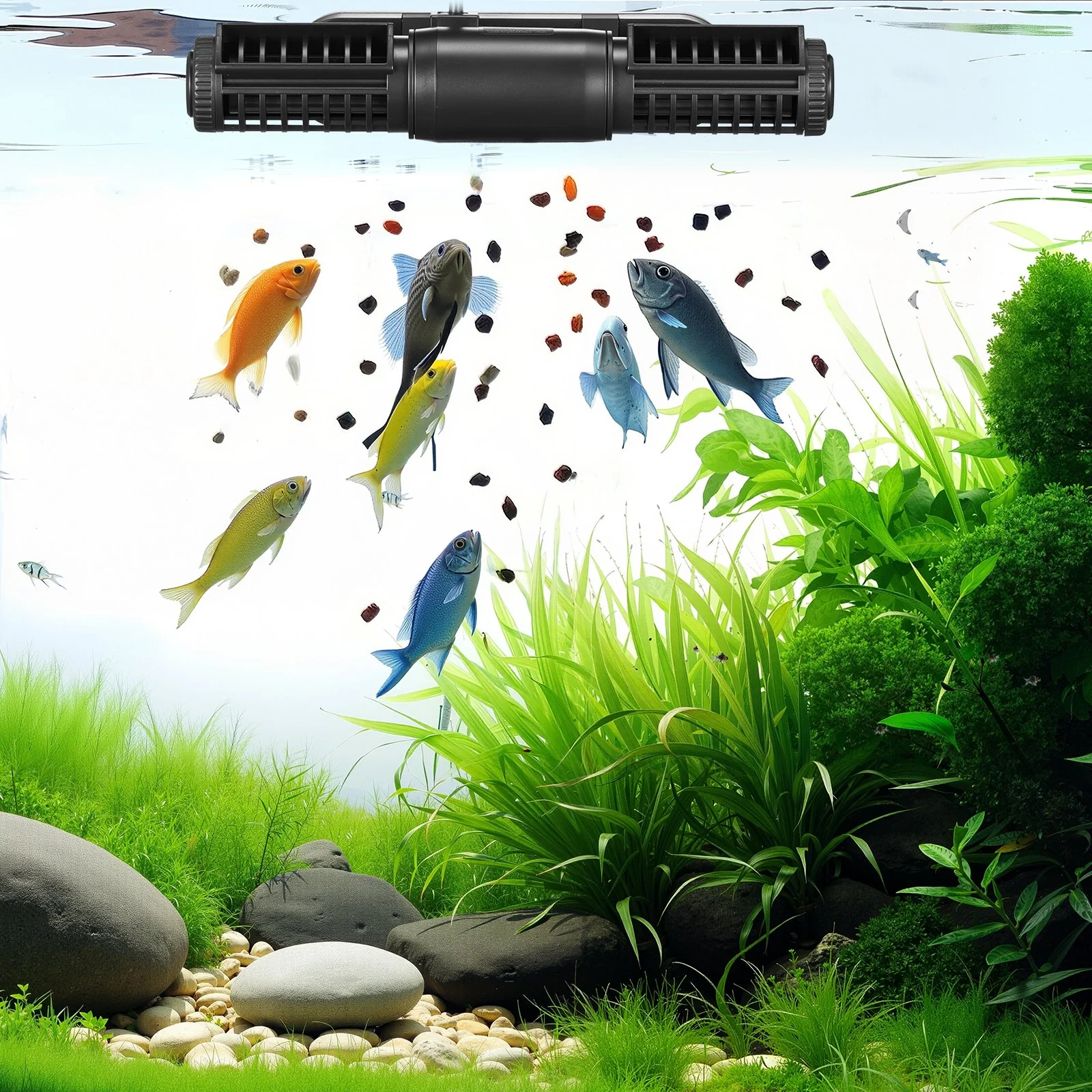 Aquarium Wave Maker Adjustable Cross Flow Pump with Controller 15W 1428 GPH - Image 7