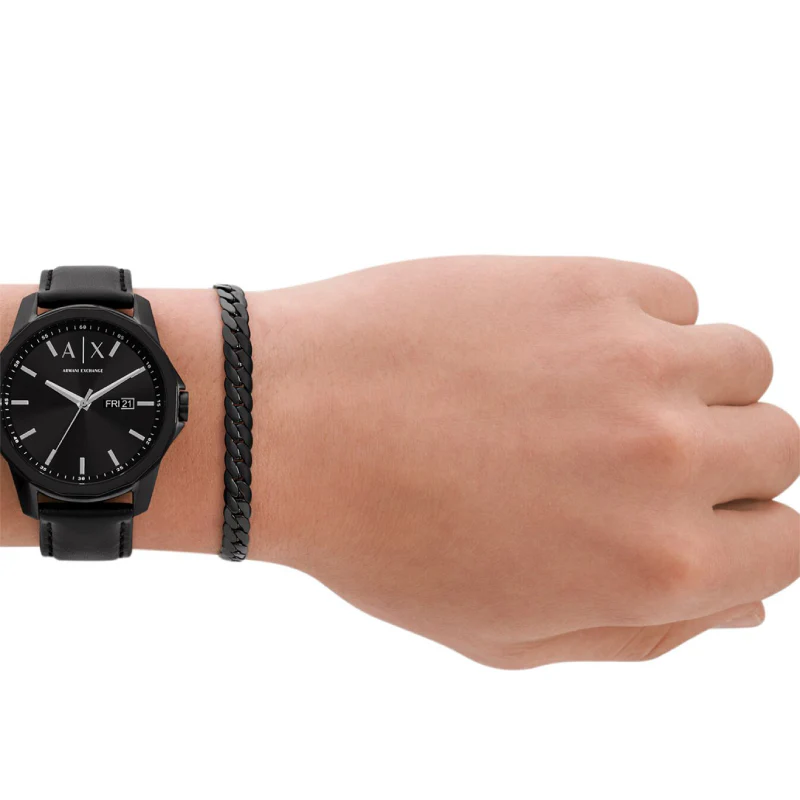 Armani Exchange Men's 44mm Strap Watch with Bracelet - Black - Image 5
