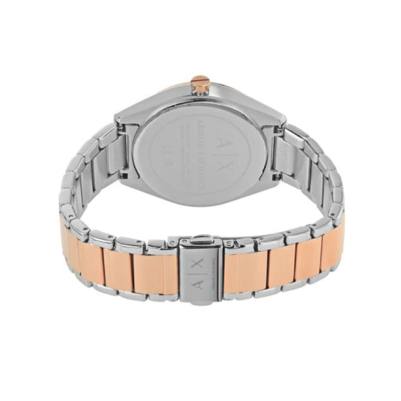 Armani Exchange Two Tone Chronograph 36mm Women's Watch, Silver - Image 3