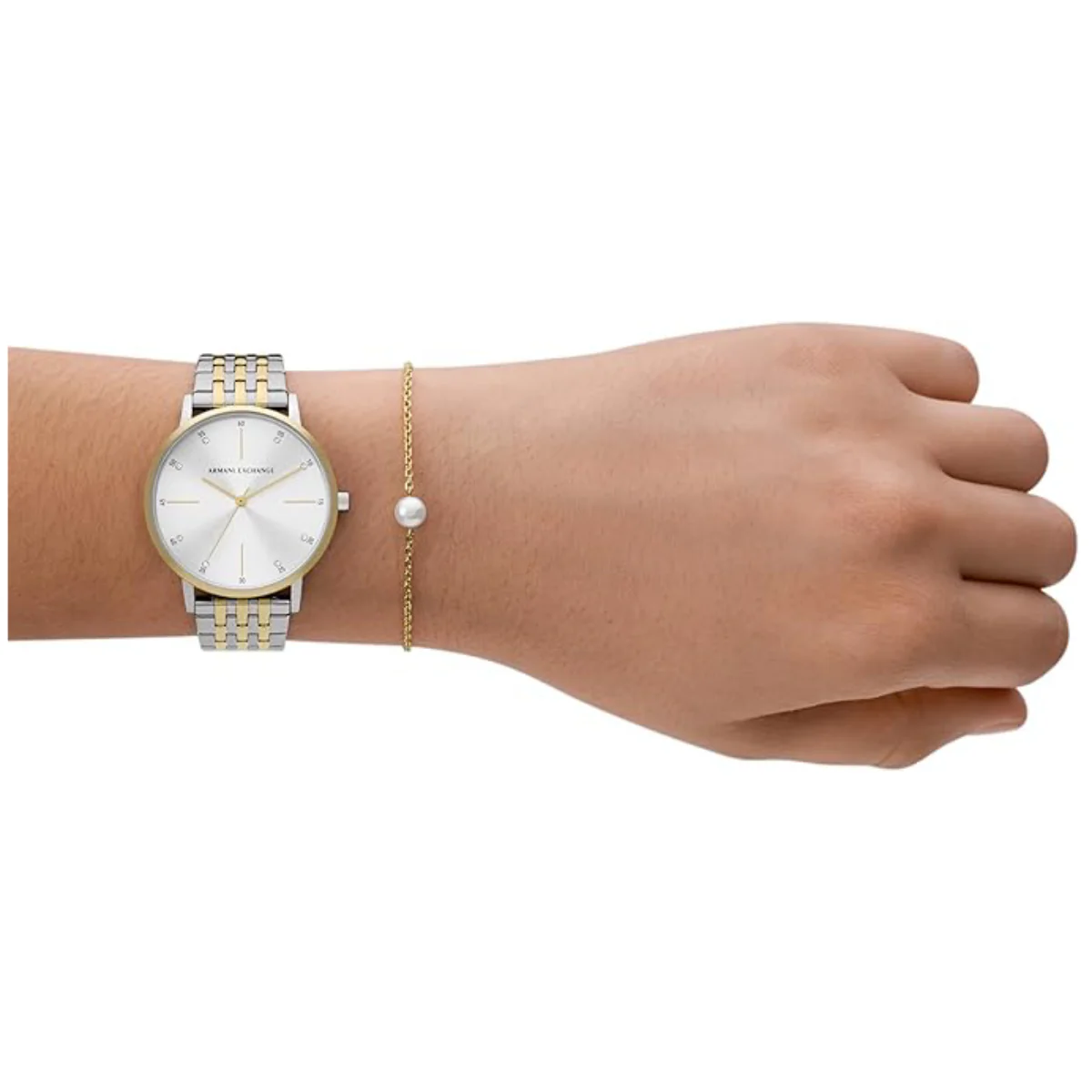 Armani Exchange Women's 36mm Two-Tone Analog Watch with Bracelet - Image 5