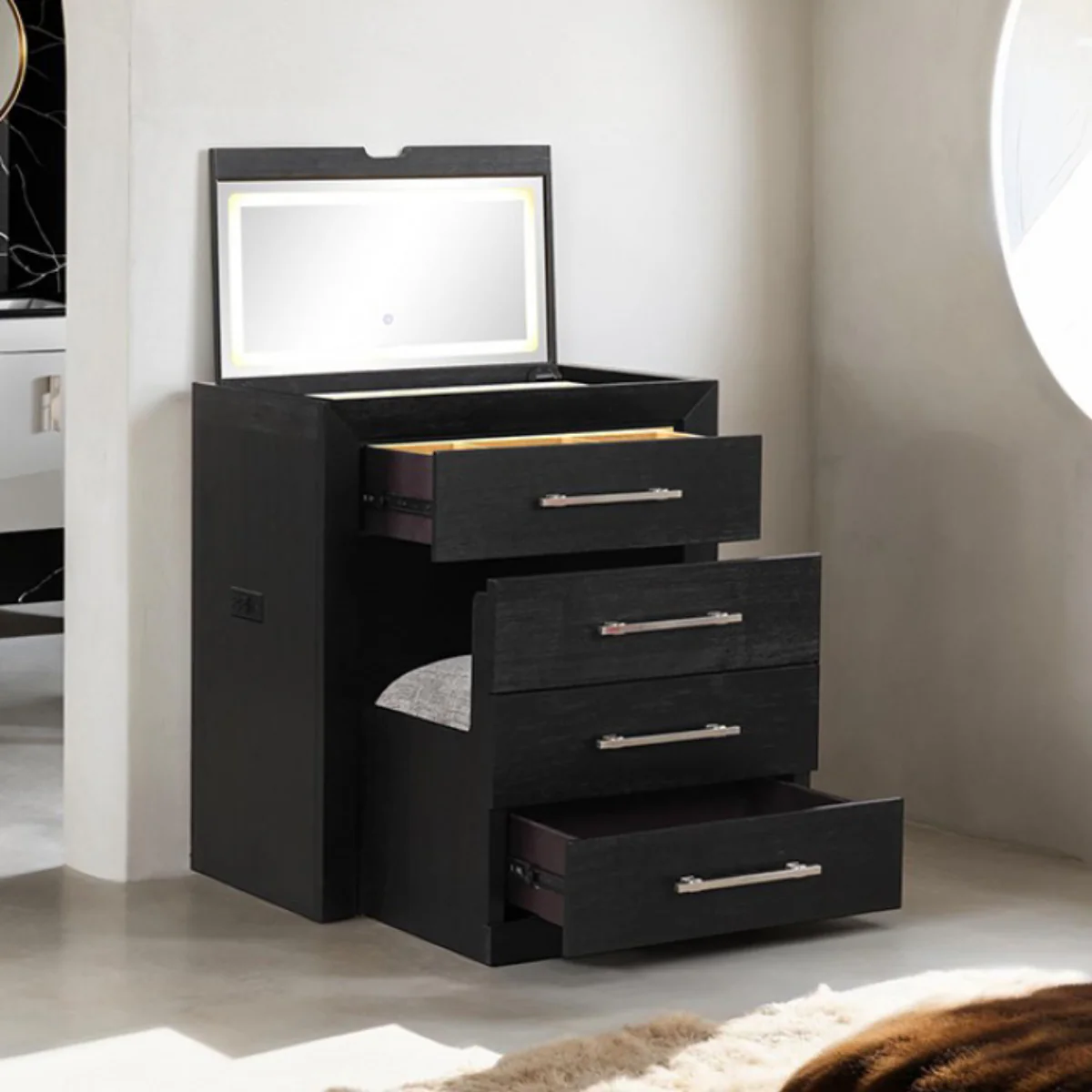 Ashbourne 33.5" Vanity Set with Stool by Furniture of America - Image 5