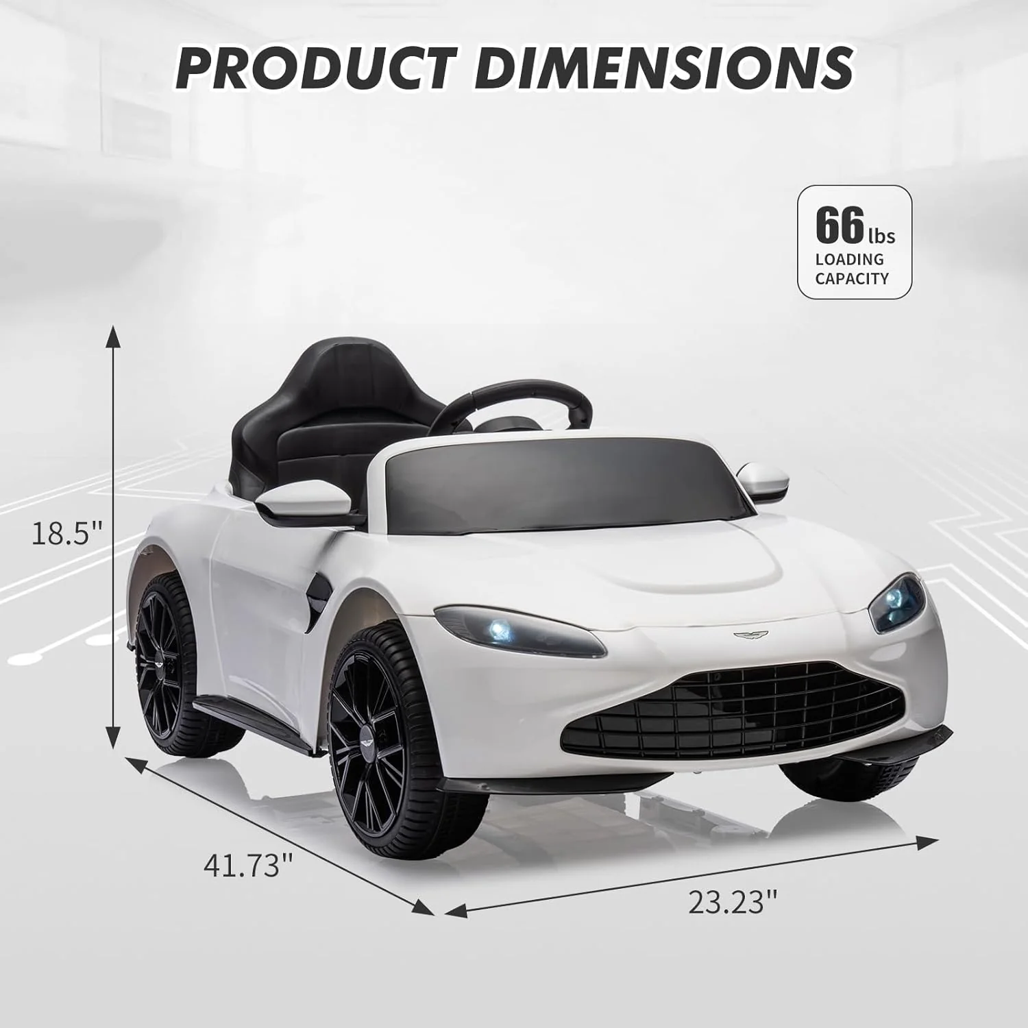 Aston Martin 12V Ride on Car with Remote Control - Image 3