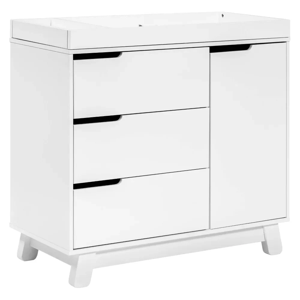 Babyletto Hudson 3-Drawer Changer Dresser with Removable Changing Tray - White - Image 2