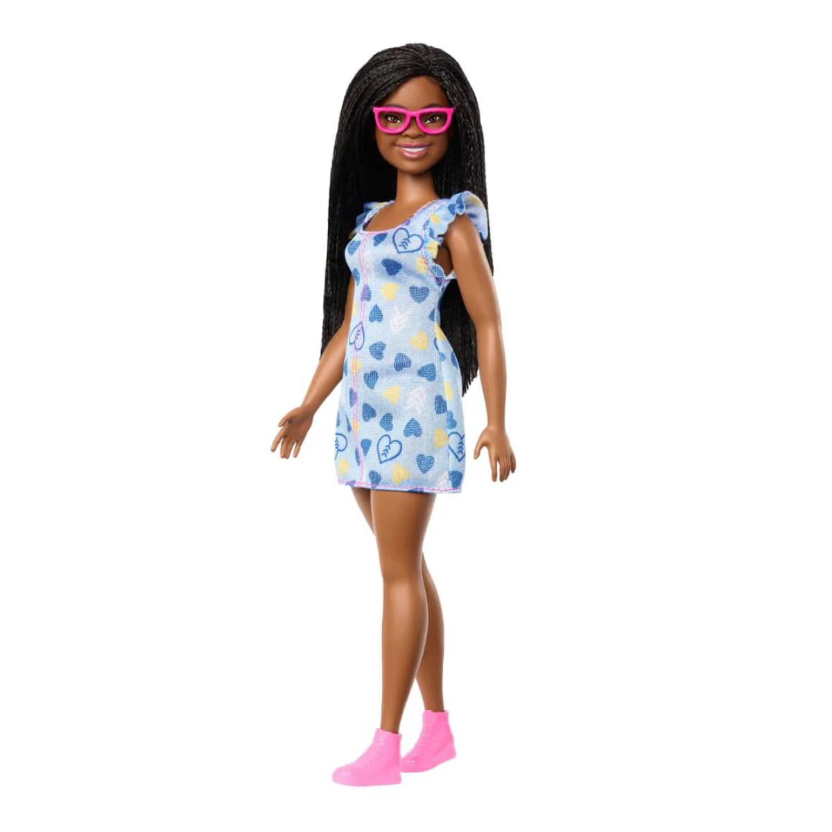 Barbie 11.5" Fashionistas Doll with Down Syndrome Wearing Heart-Print Dress - Image 2