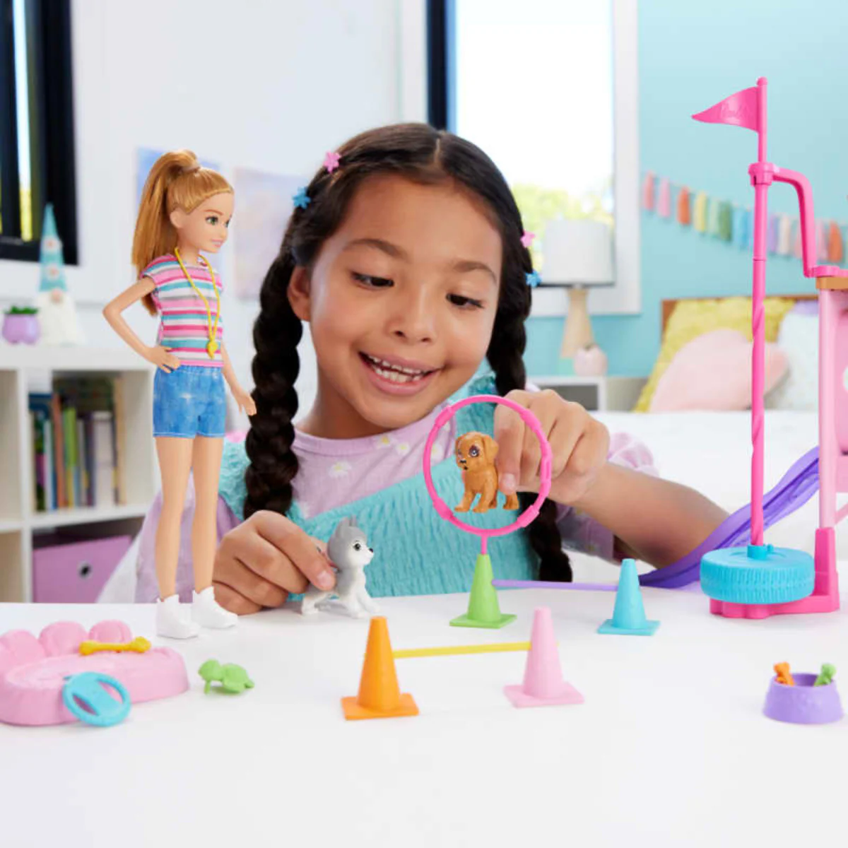 Barbie And Stacie To The Rescue Puppy Playground Playset with 3 Pet Dog Figures - Image 6