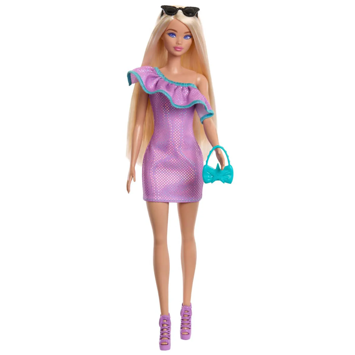 Barbie Fashion Doll with 3 Party Dresses - Image 4