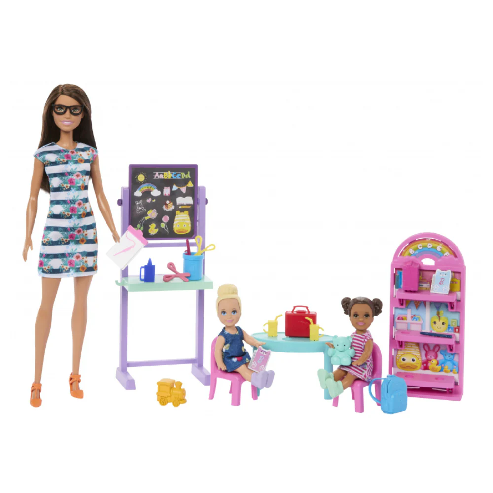 Barbie I Love School Classroom Playset with Dolls - Image 2