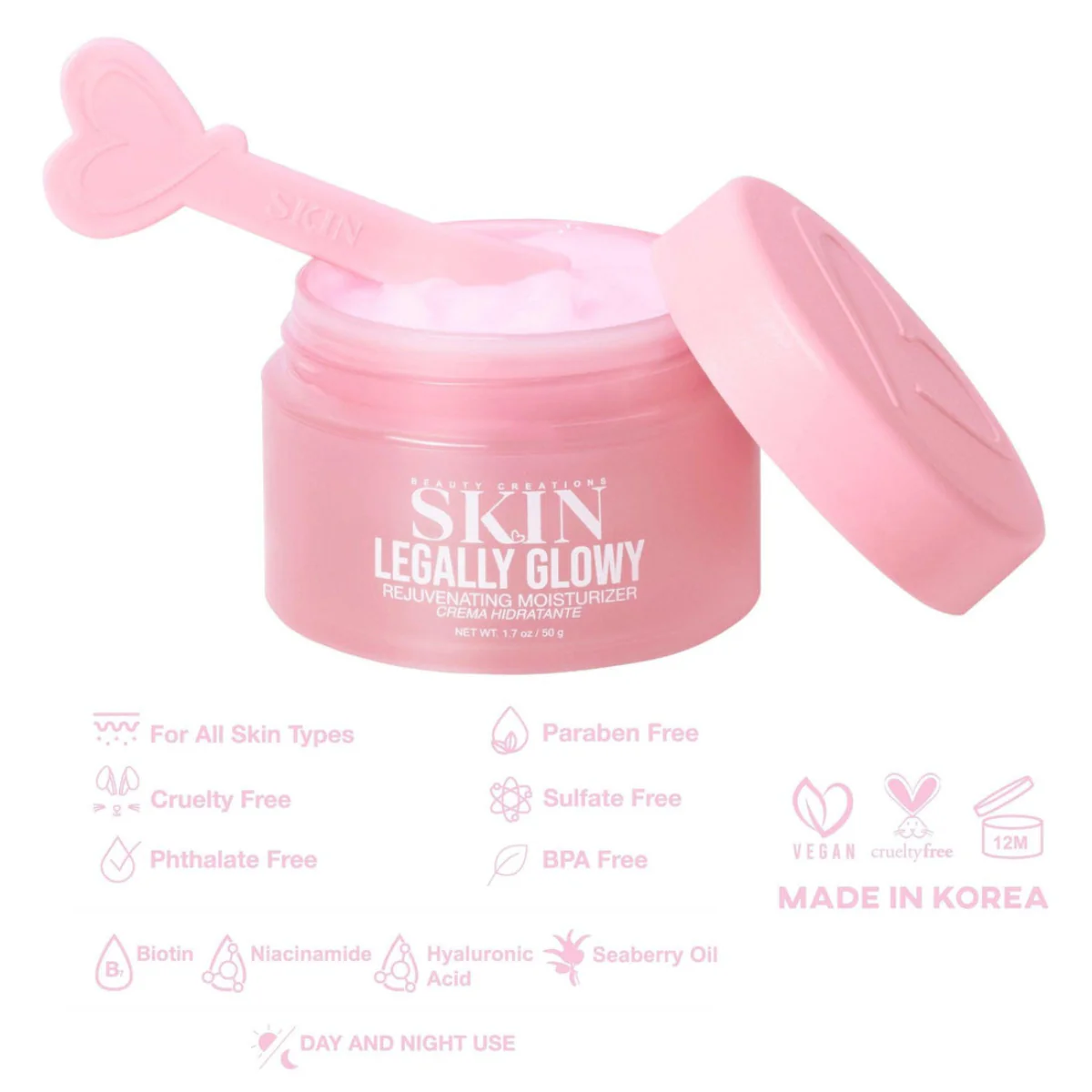 Beauty Creations Legally Glowy Rejuvenating 1.7 oz Moisturizer - Image 3