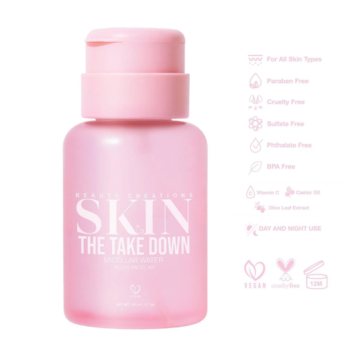 Beauty Creations The Take Down 6.7 oz Micellar Water - Image 3