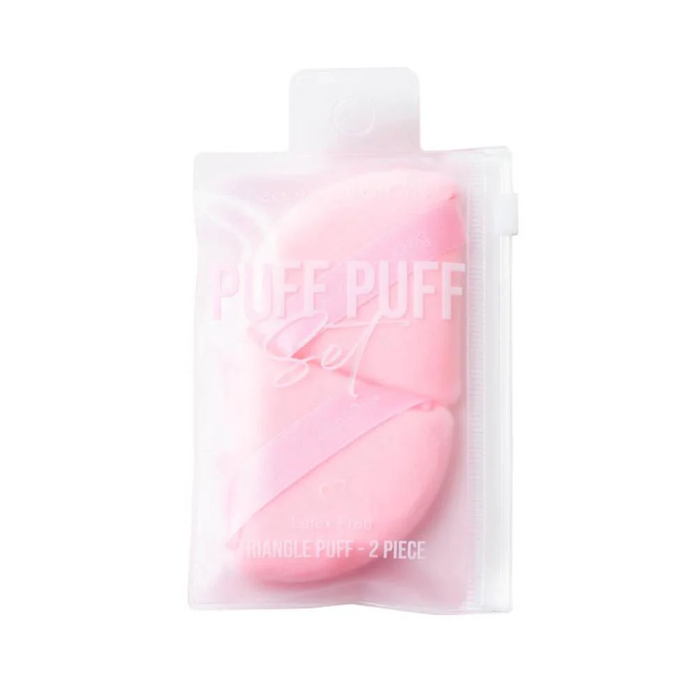 Beauty Creations Triangle Puff Set (2 Piece) - Pink - Image 2