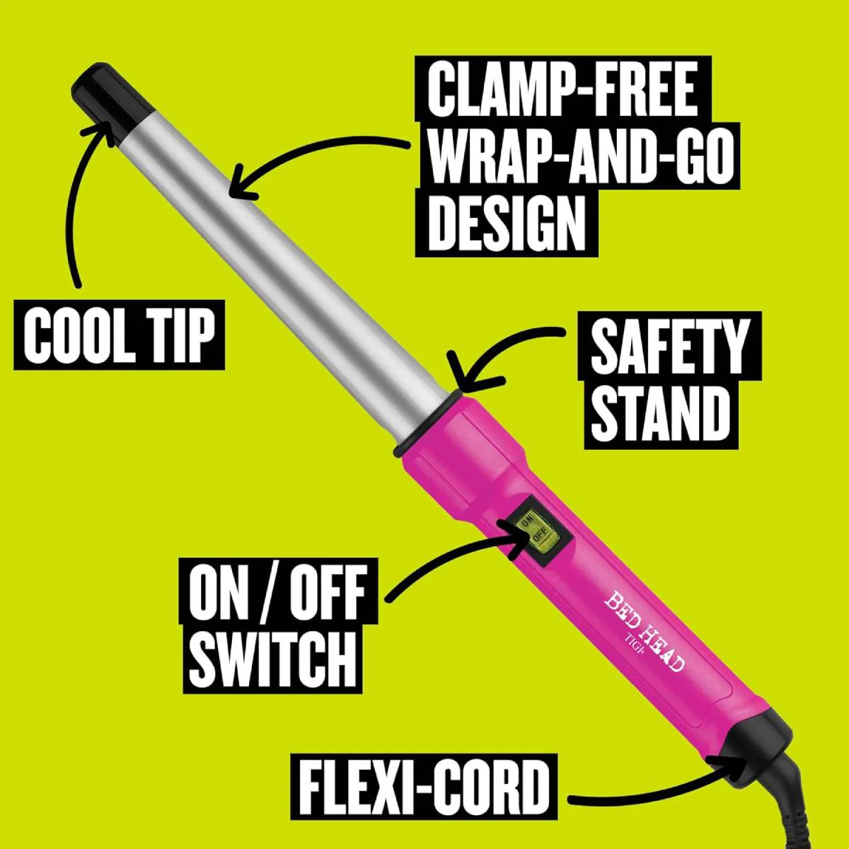 Bed Head BH388N1 Tapered Styling Iron with Protective Glove - Pink - Image 4