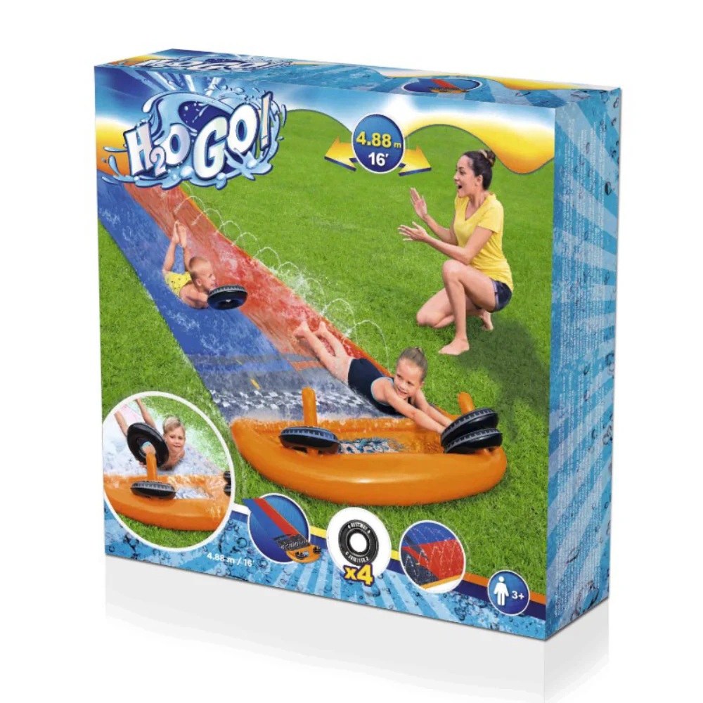 Bestway H2OGO! 16' Splashy Speedway Slide - Image 3