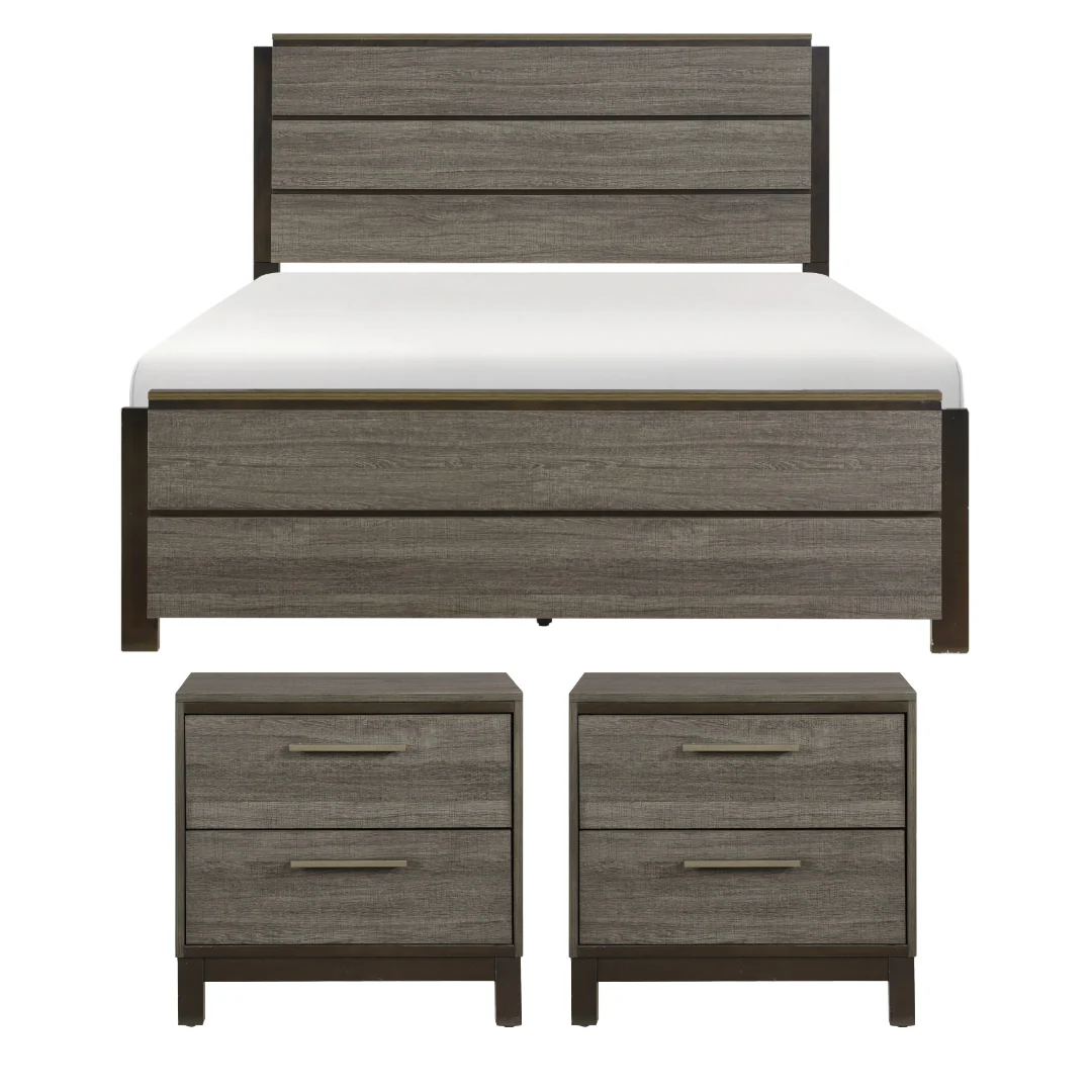 Blake Queen Bed and Two Night Stands by Best Home - Image 2
