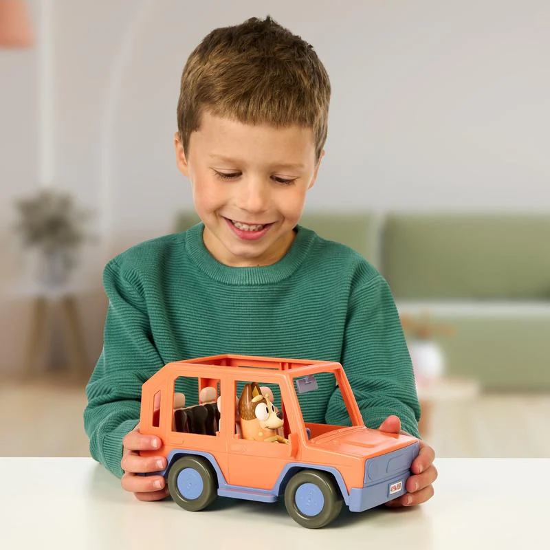 Bluey Heeler Family Road Trip 4WD Vehicle Toy - Orange - Image 6