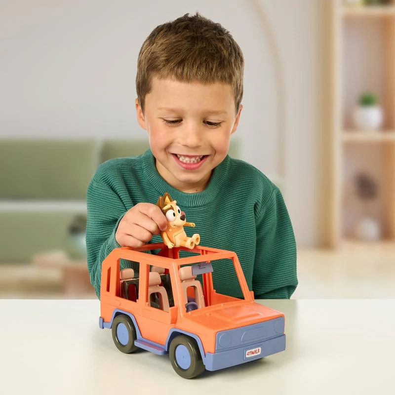 Bluey Heeler Family Road Trip 4WD Vehicle Toy - Orange - Image 7