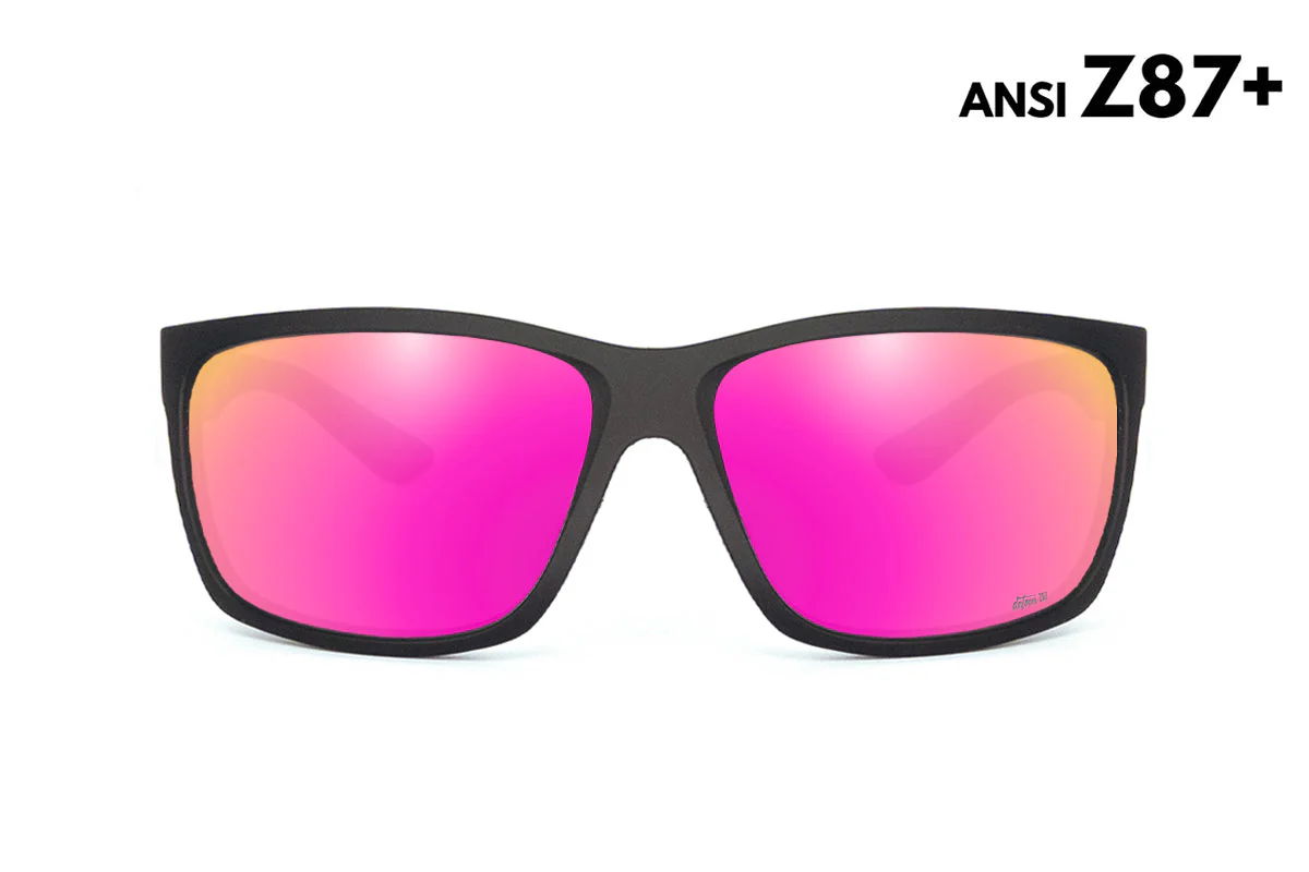 Breach - Matte Black - Pink Polarized ANSI Z87+ - Image 7