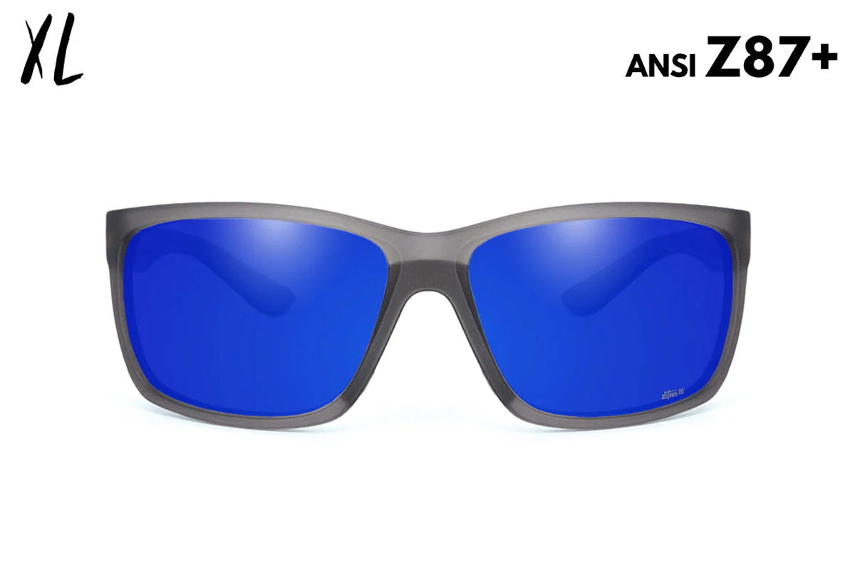 Breach XL - Frosted Gray - Deep Blue Polarized ANSI Z87+ - Image 2