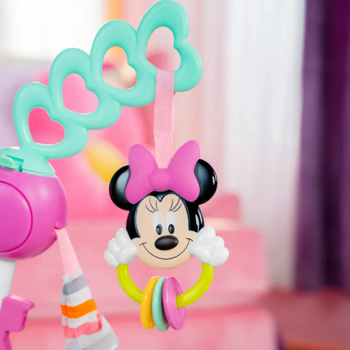 Bright Starts Disney Baby Minnie Mouse Activity Jumper - Pink - Image 10