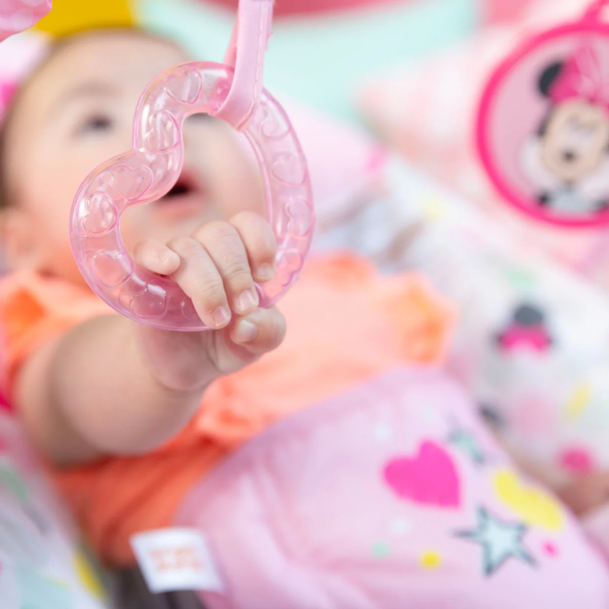 Bright Starts Disney Baby Minnie Mouse Vibrating Baby Bouncer - Spotty Dotty - Image 11