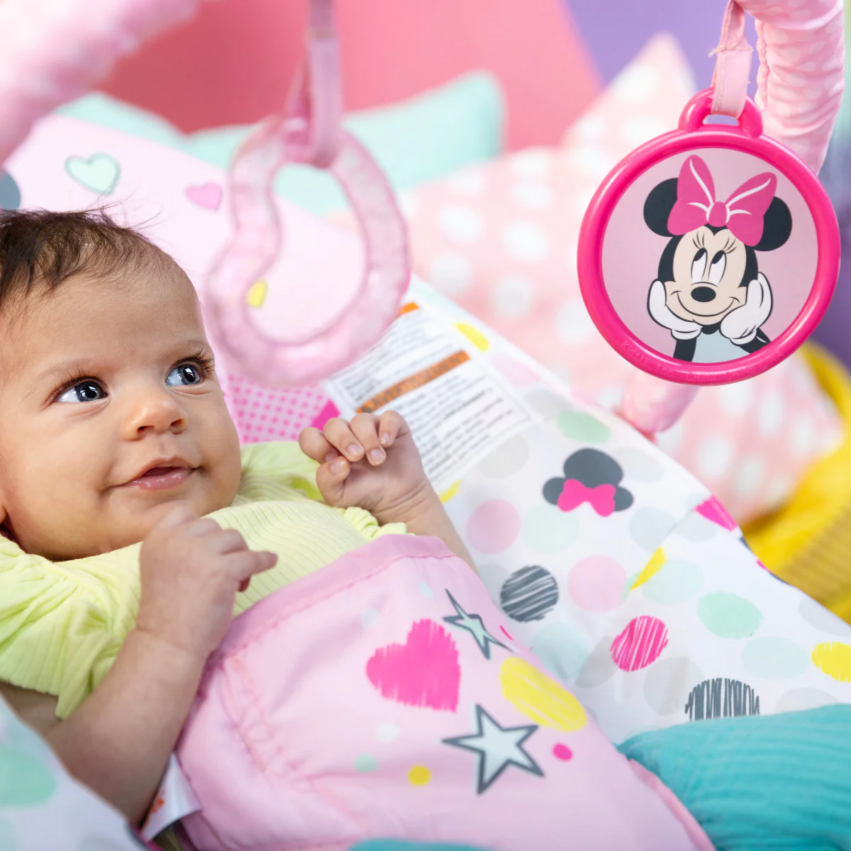 Bright Starts Disney Baby Minnie Mouse Vibrating Baby Bouncer - Spotty Dotty - Image 12