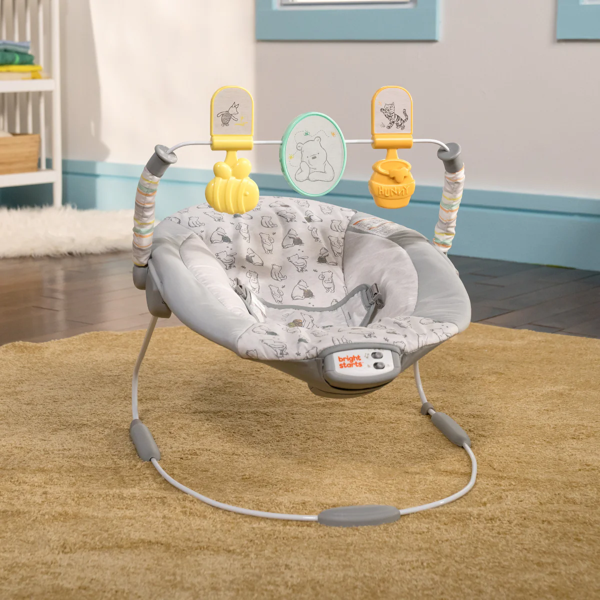 Bright Starts Disney Baby Winnie the Pooh Classic Pals Vibrating Bouncer - White - Image 7
