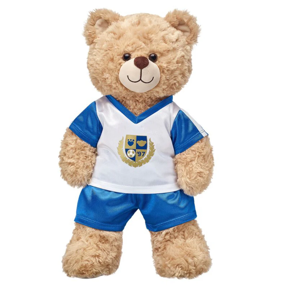 Build-A-Bear Soccer Uniform Set (2 Piece) for Teddy Bear - Blue/White - Image 2
