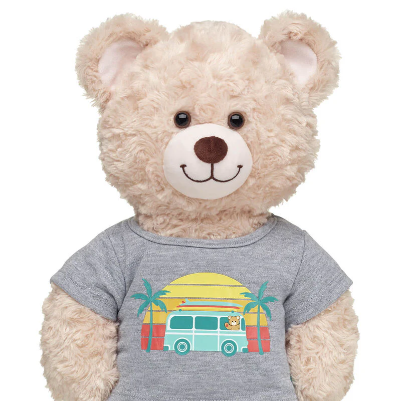 Build-A-Bear Summer Van T-Shirt for Teddy Bear - Gray - Image 2
