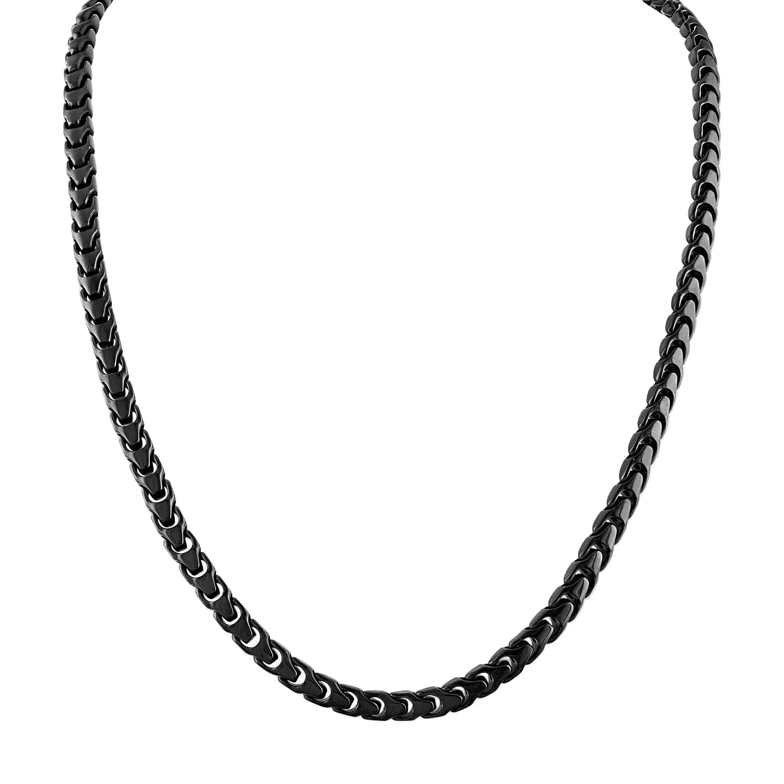 Bulova 22" Black Stainless Steel Link Necklace - Image 2