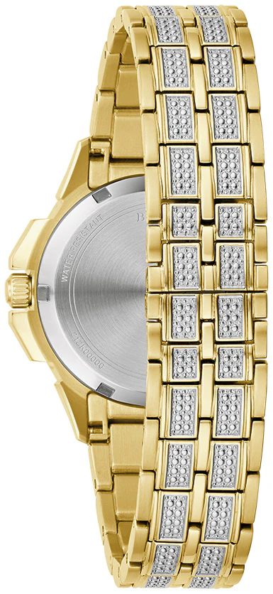 Bulova Octava Crystal Women's 34mm Quartz Two Tone Stainless Steel Bracelet Watch - Silver Dial - Image 3