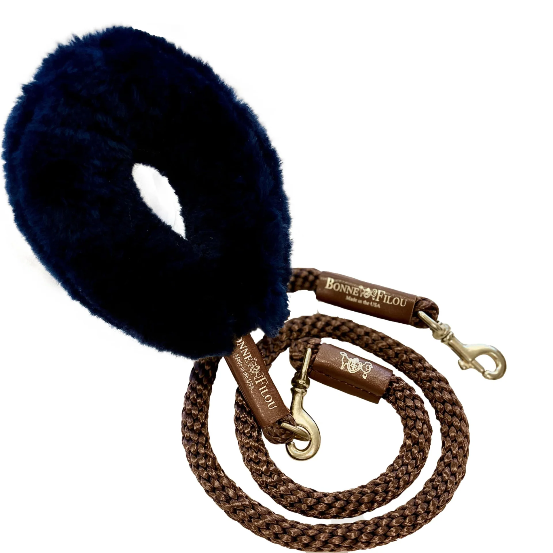 Bundle Shearling Fur Grip + Rope Leash for Dogs - Image 5