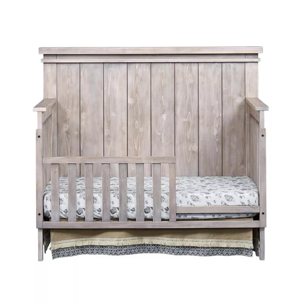 Bundle: Soho Baby Hampton Stone Wash 4-in-1 Convertible Crib + Bedtime Originals Roar Dinosaur Wall Decals + Crib Bedding Set (3 Pieces) + Fitted Crib Sheet - Image 3