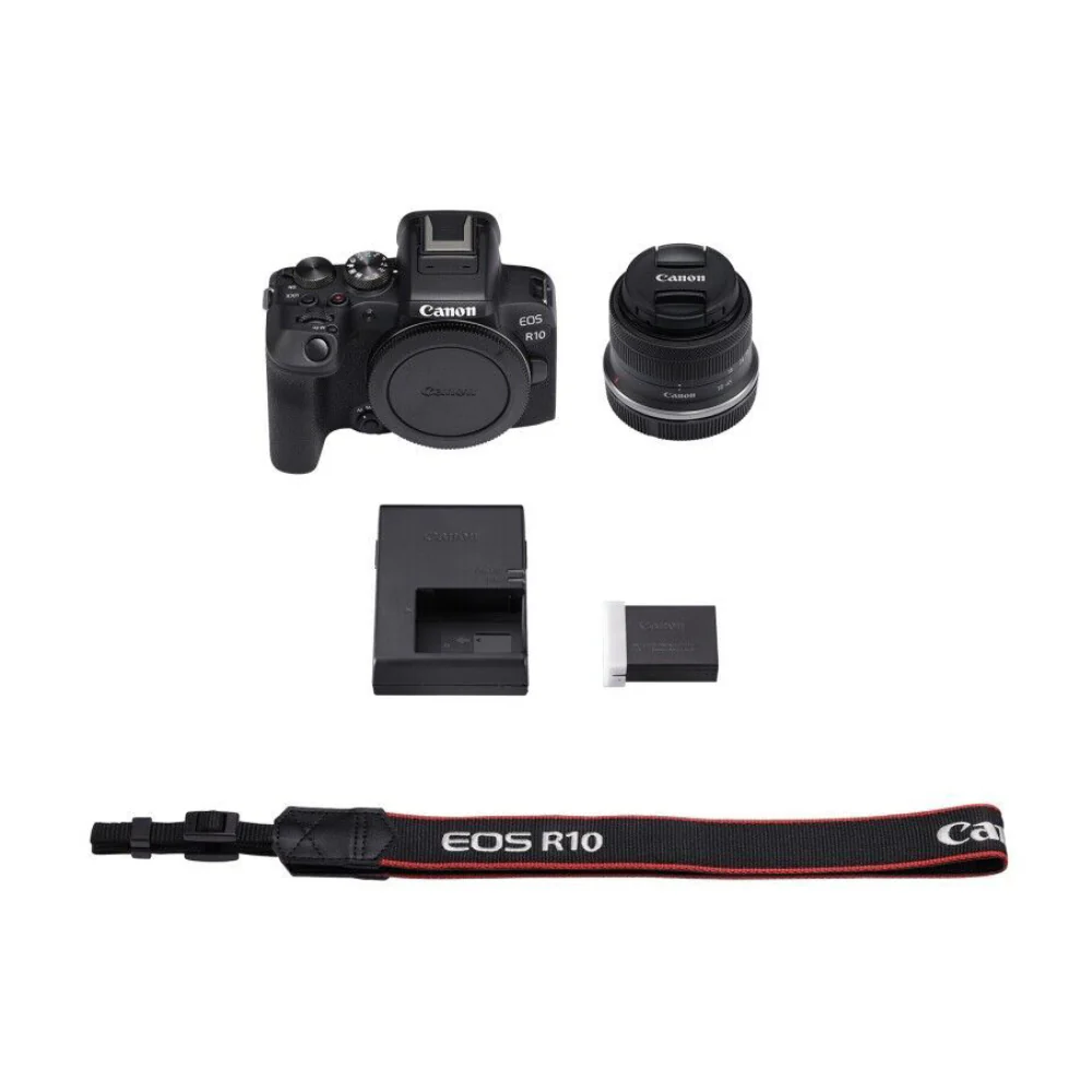 Canon - EOS R10 Mirrorless Camera with RF-S 18-45 f/4.5-6.3 IS STM Lens - Black - Image 12