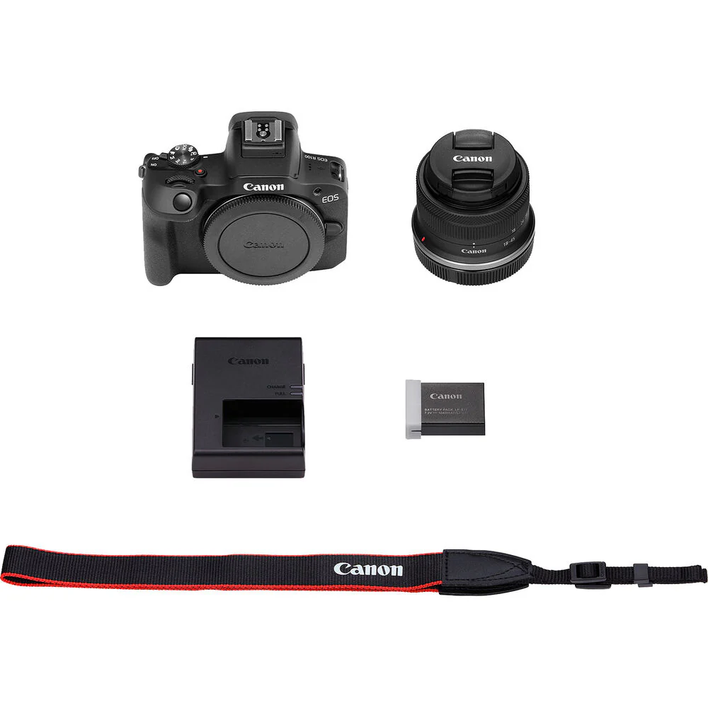 Canon EOS R100 Mirrorless Camera with 18-45mm Lens, Black - Image 9