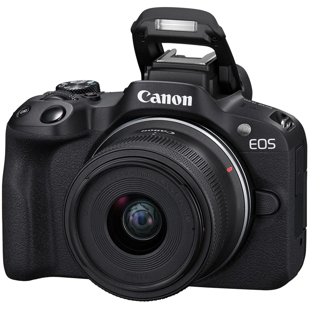 Canon EOS R50 Mirrorless Digital Camera with 18-45mm IS STM & 55-210mm IS STM Lens - Black - Image 5