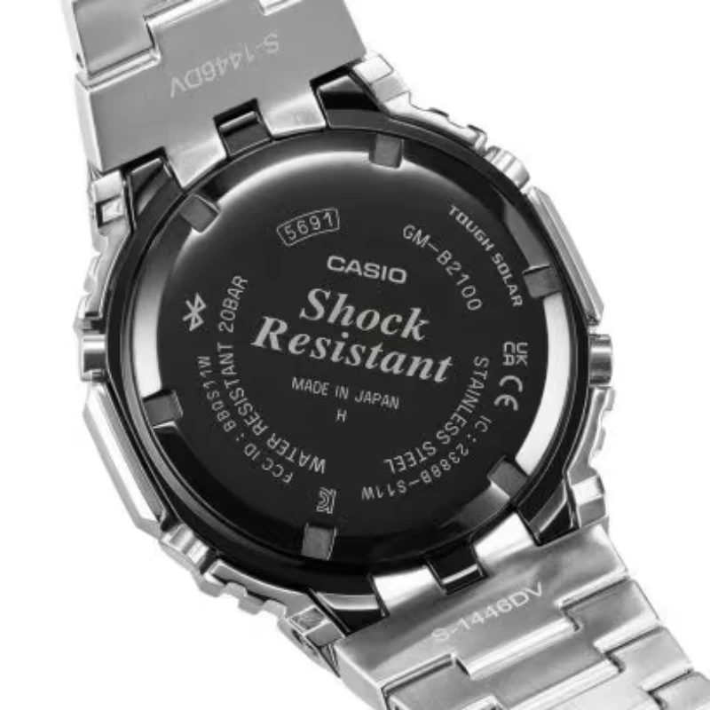 Casio G-Shock Men's 44.4mm Digital Analog Silver Bracelet Watch - Blue Dial - Image 4