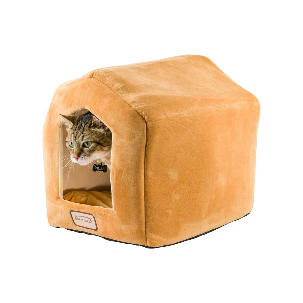 Cat Bed Earth Brown & Beige - Image 6
