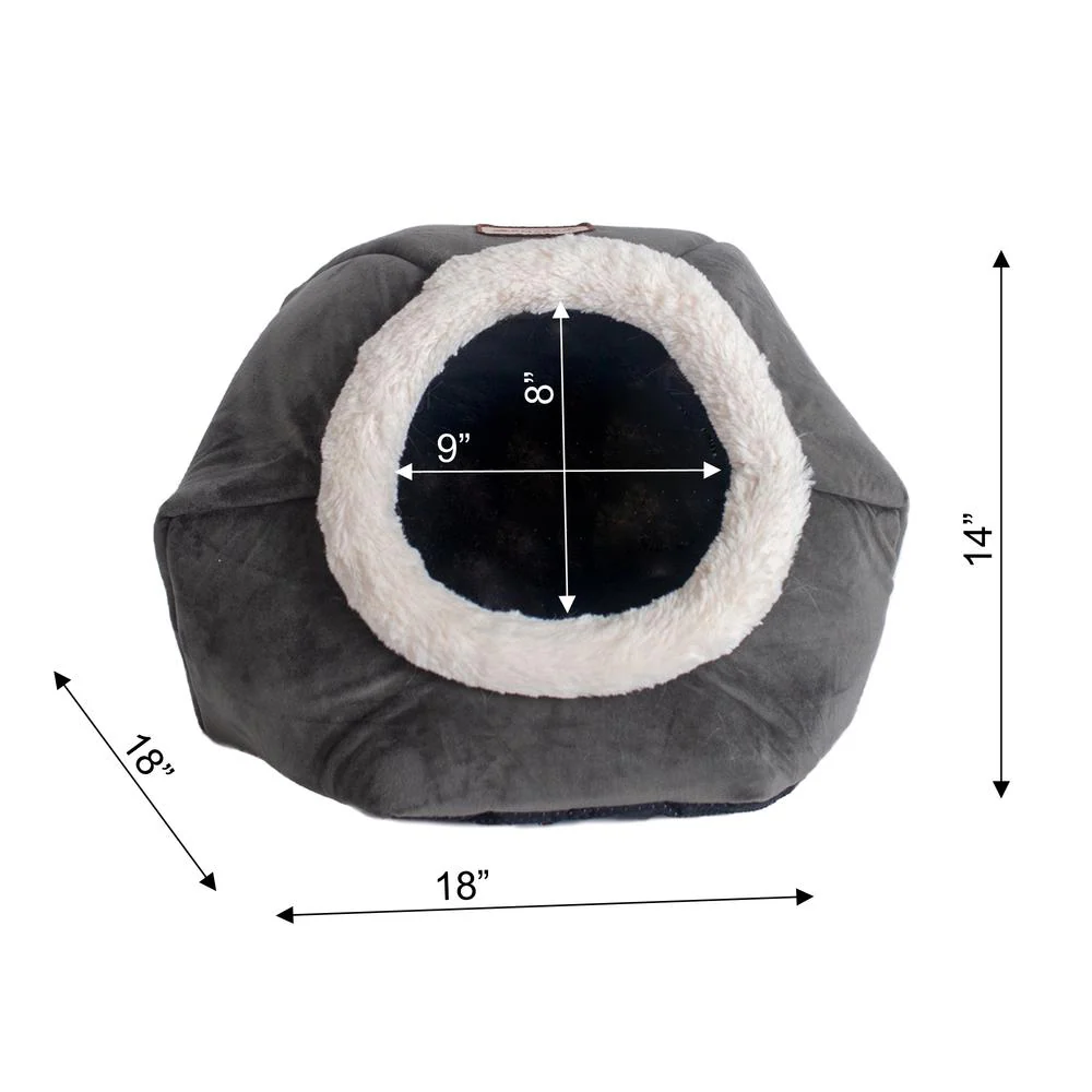 Cat Bed Gray Velvet - Image 4
