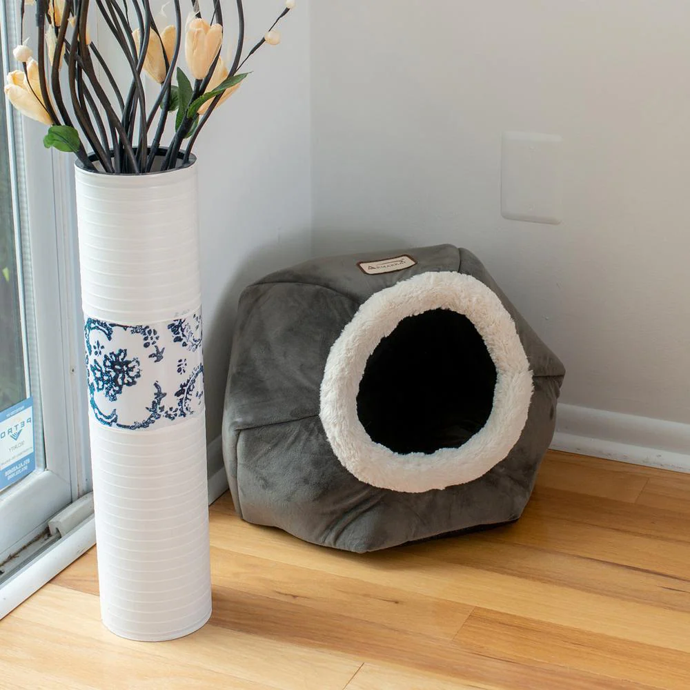 Cat Bed Gray Velvet - Image 8
