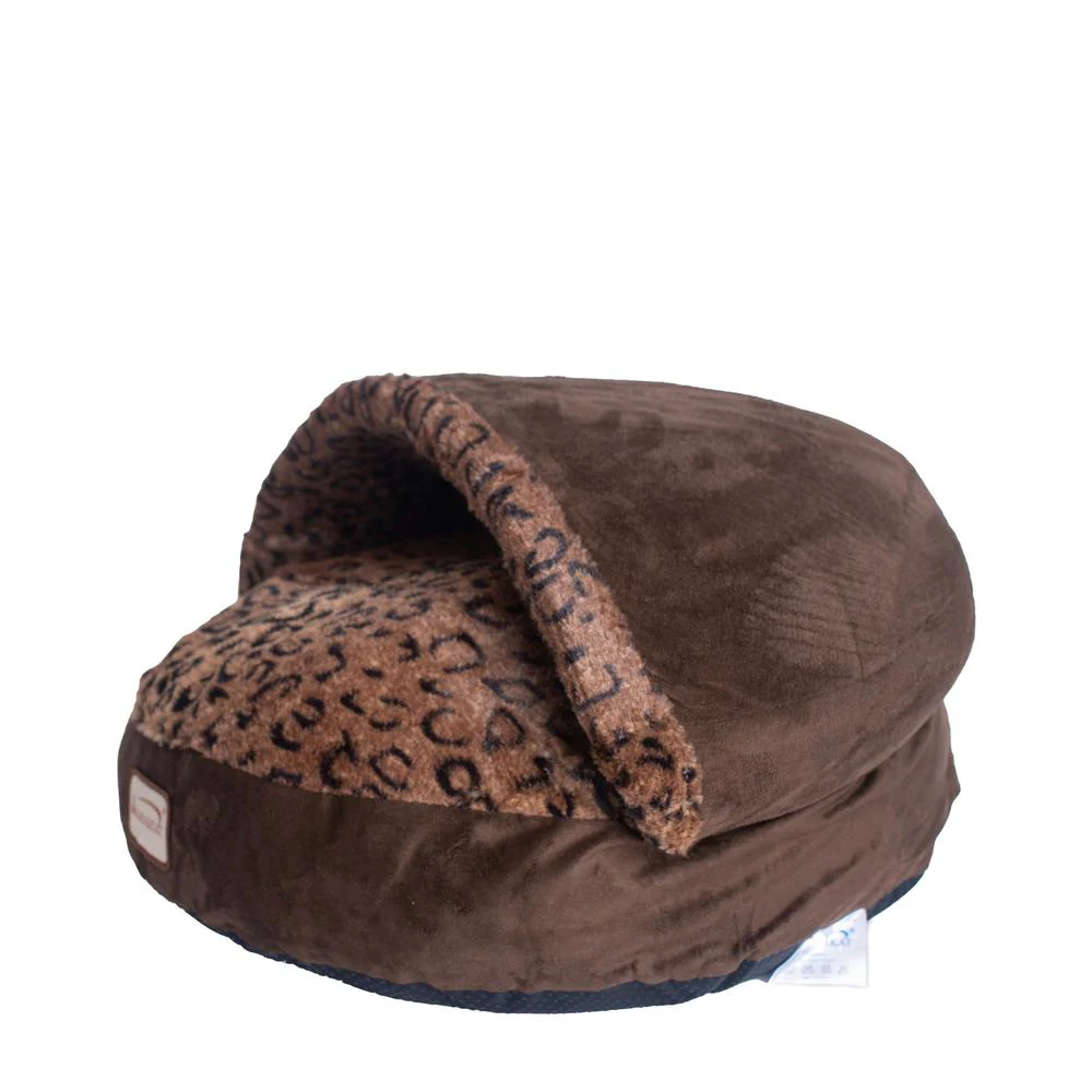 Cat Bed, Mocha And Leopard - Image 3