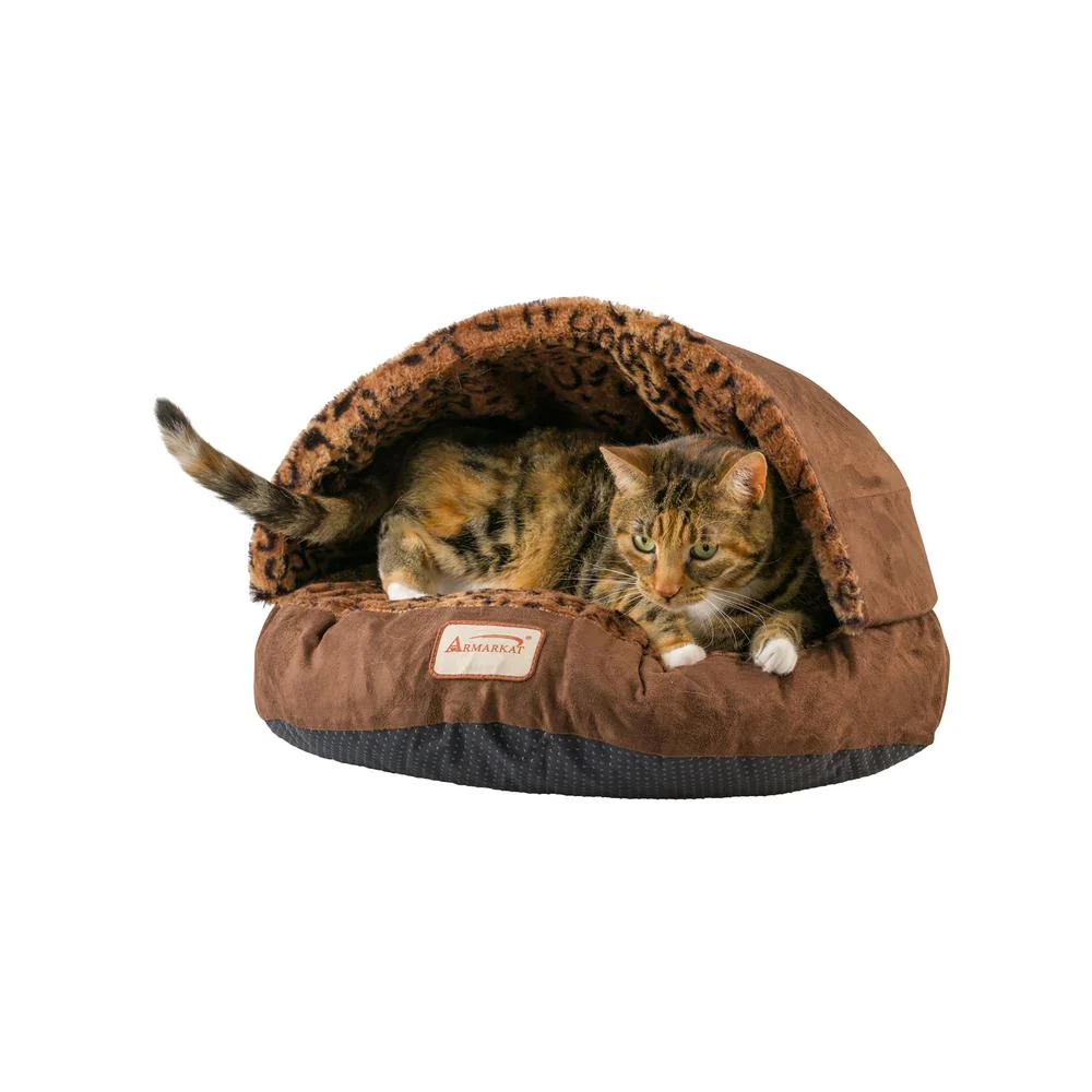 Cat Bed, Mocha And Leopard - Image 9