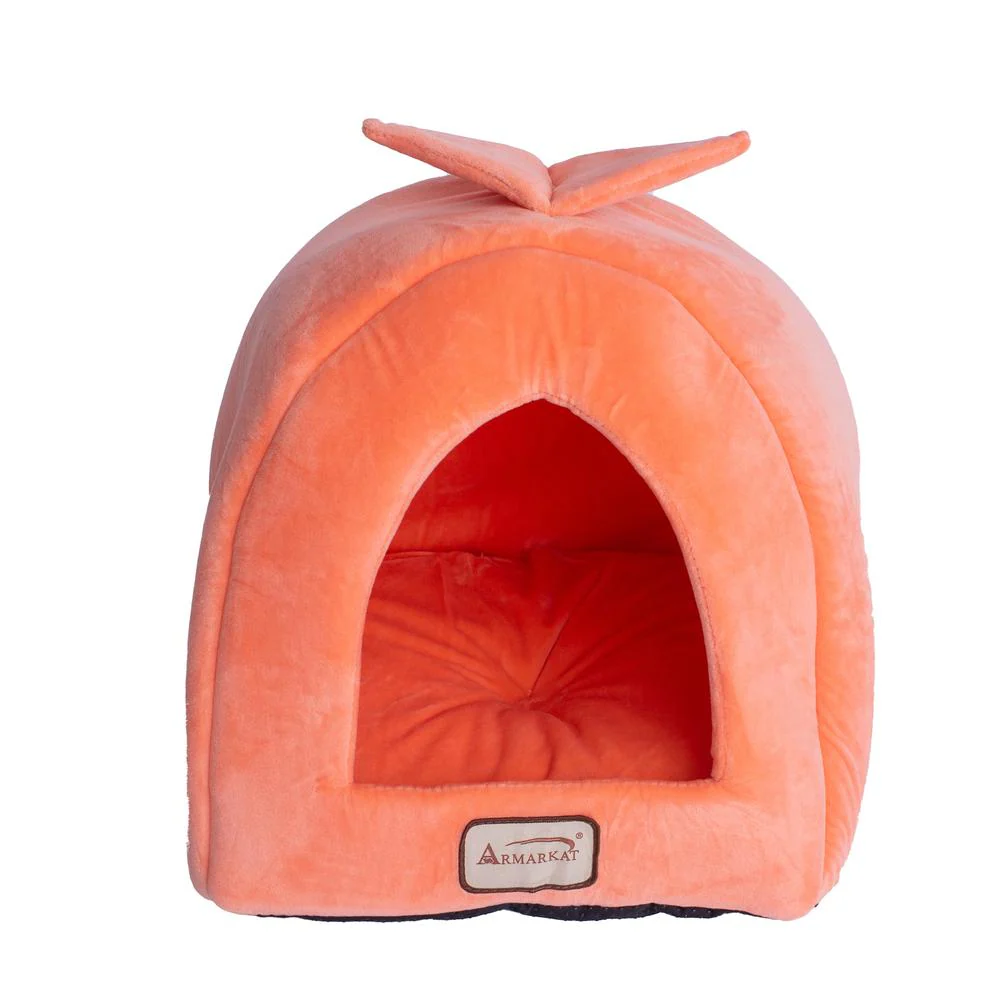 Cat Bed Orange And Ivory - Image 16