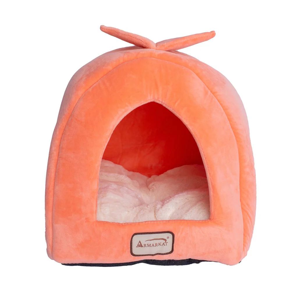 Cat Bed Orange And Ivory - Image 5