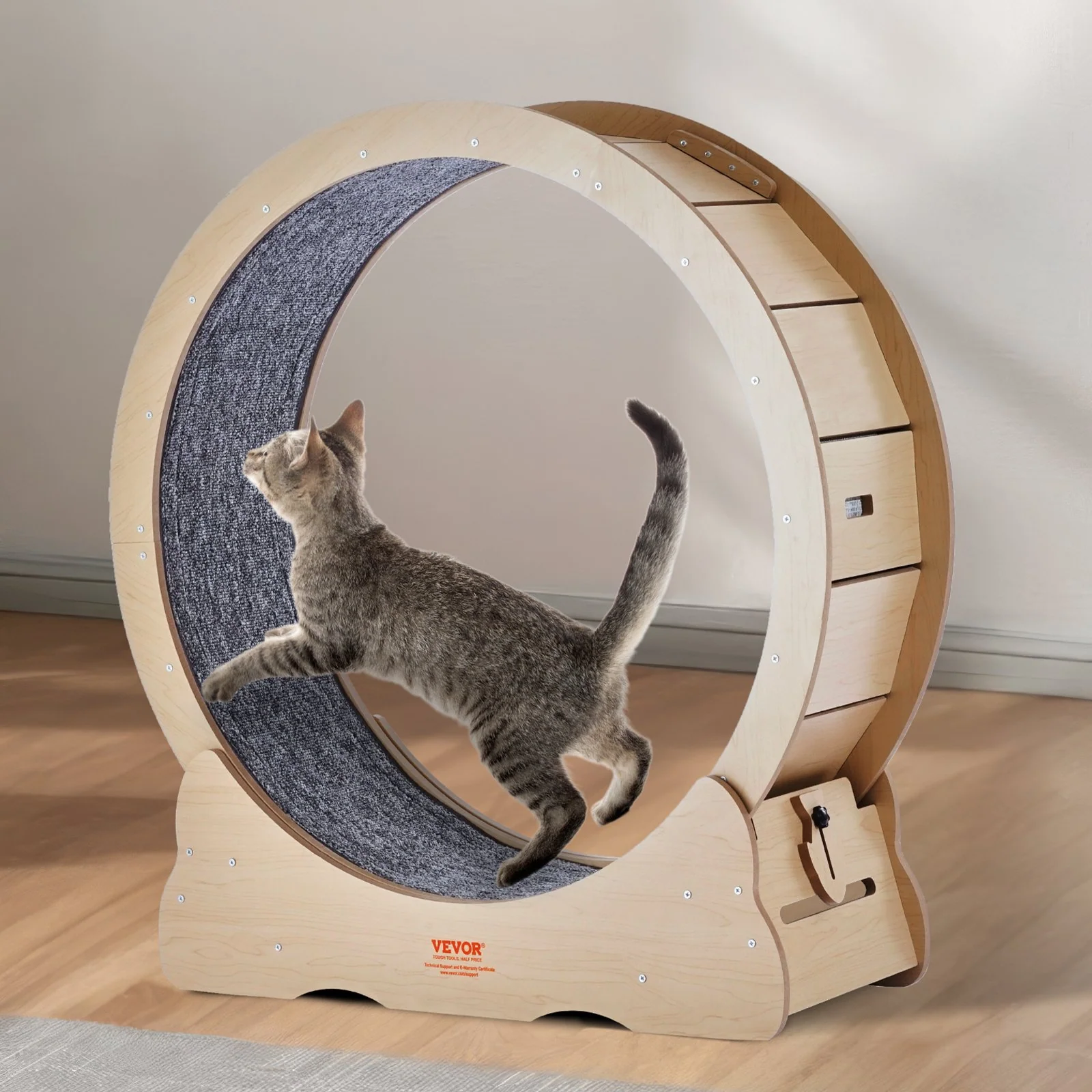 Cat Exercise Wheel Large Cat Treadmill Wheel for Indoor Cats 35.8 inch - Image 7