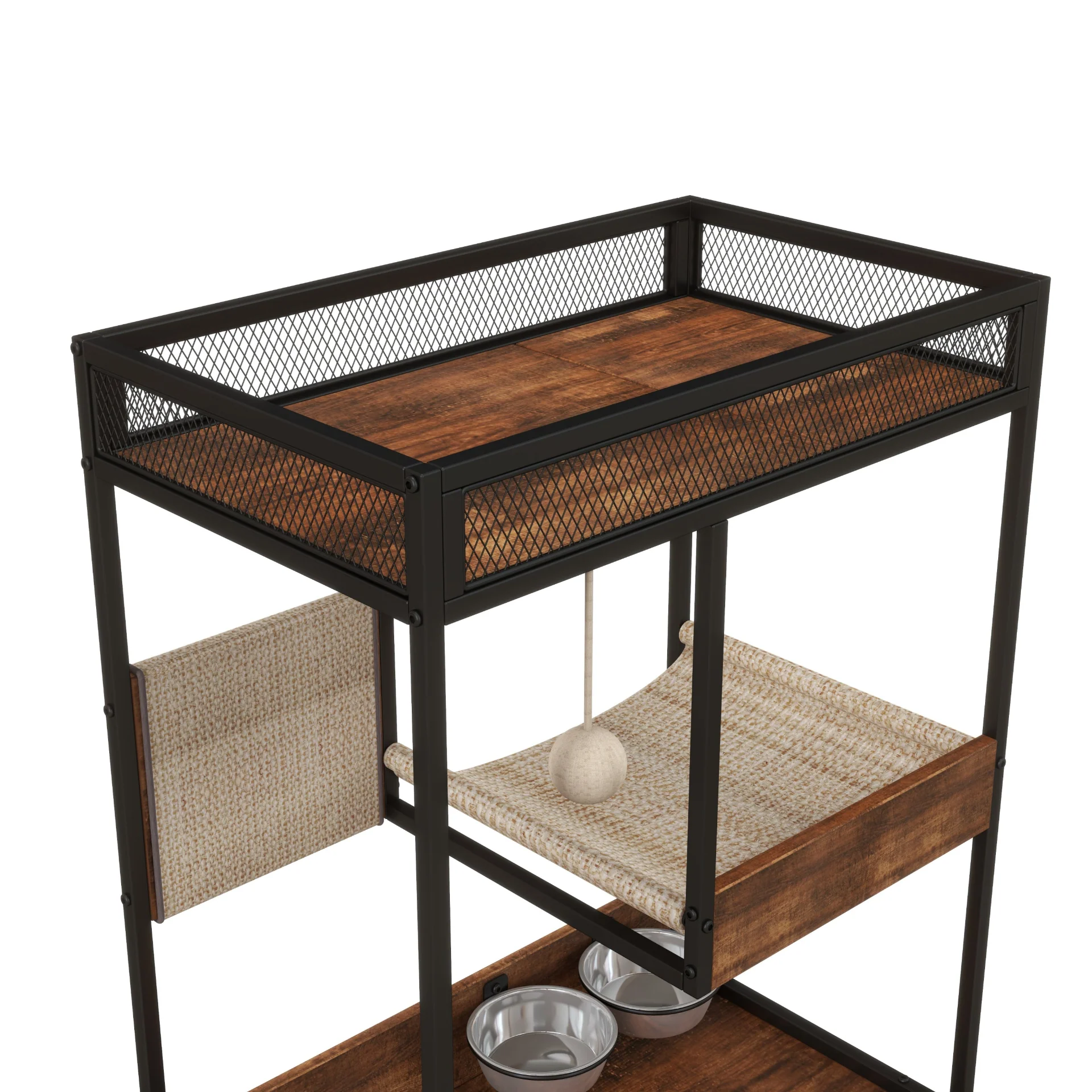 Cat Litter Box Enclosures with Cat Tree Tower, Cat Furniture ,Cat Cabinet - Image 3