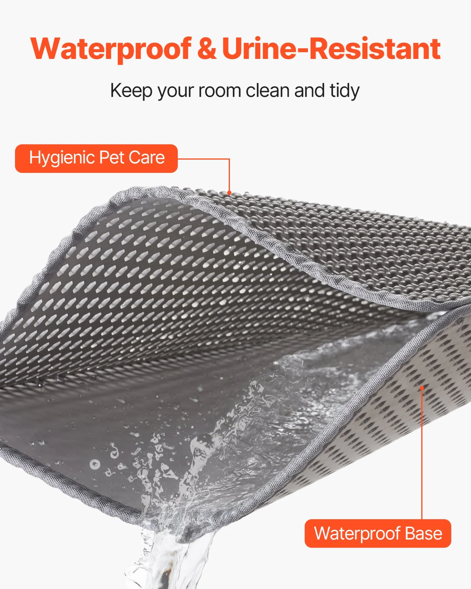 Cat Litter Trapping Mat 30 x 24 in Double Layer Honeycomb Non-Slip & Urine-Proof - Image 2