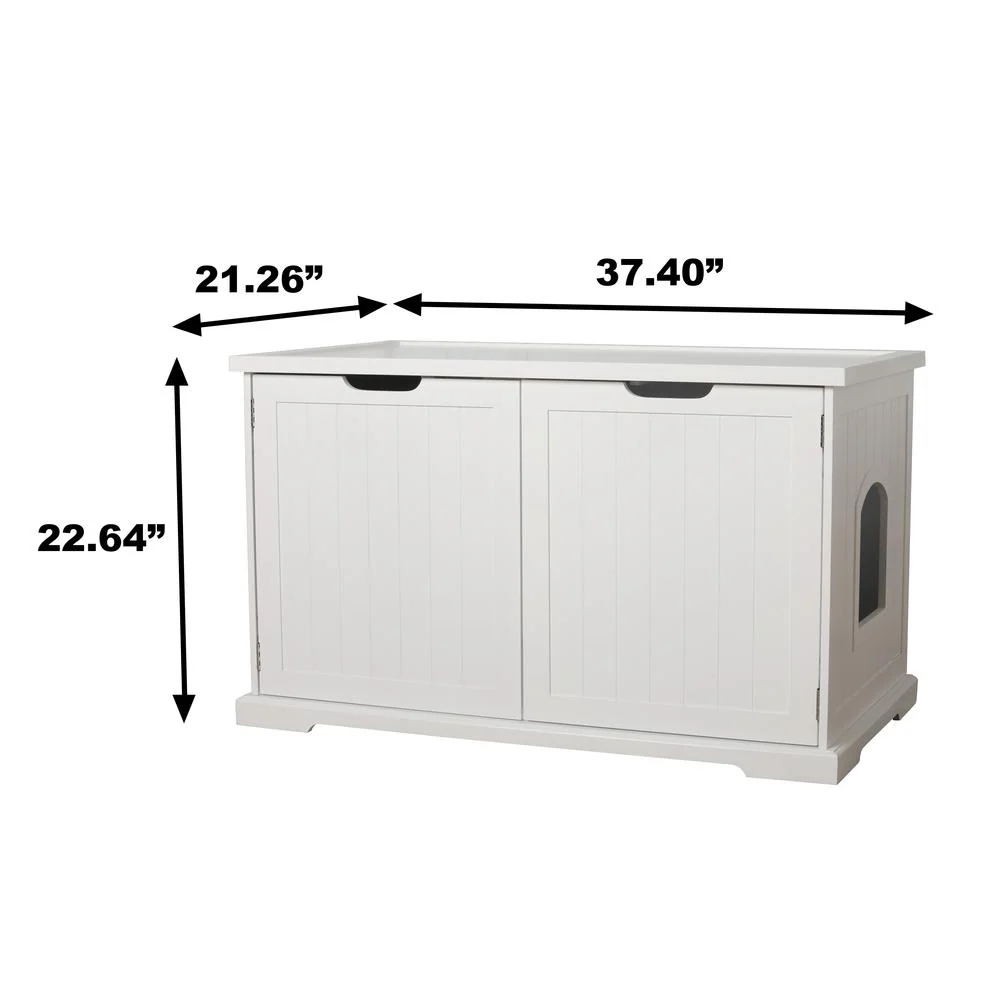 Cat Washroom Bench, White - Image 2