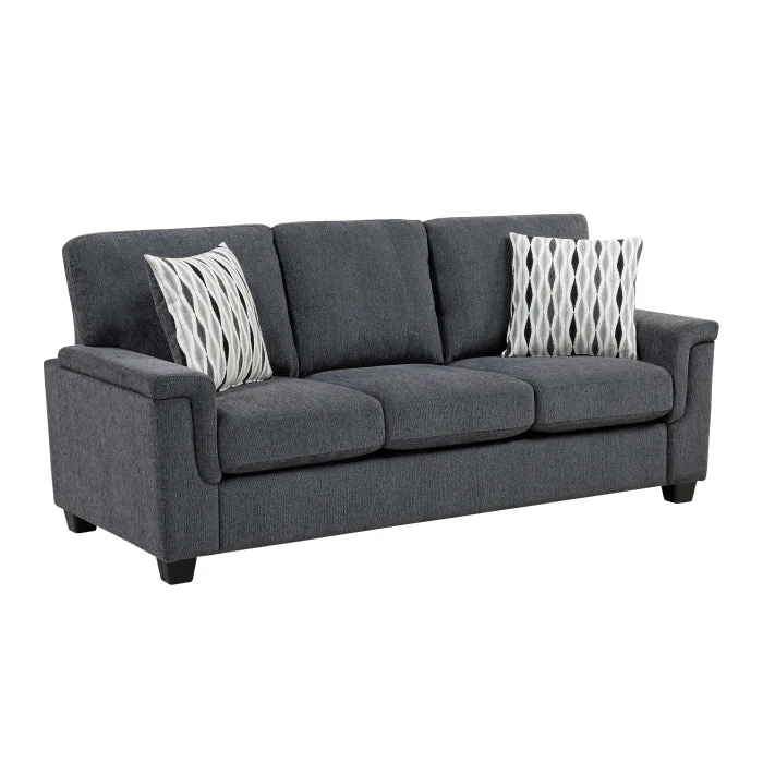 Chelsea 82" Sofa & 60" Loveseat with Decorative Pillows set by Homelegance - Gray - Image 4