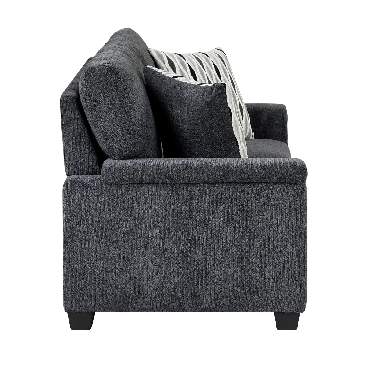 Chelsea 82" Sofa & 60" Loveseat with Decorative Pillows set by Homelegance - Gray - Image 8