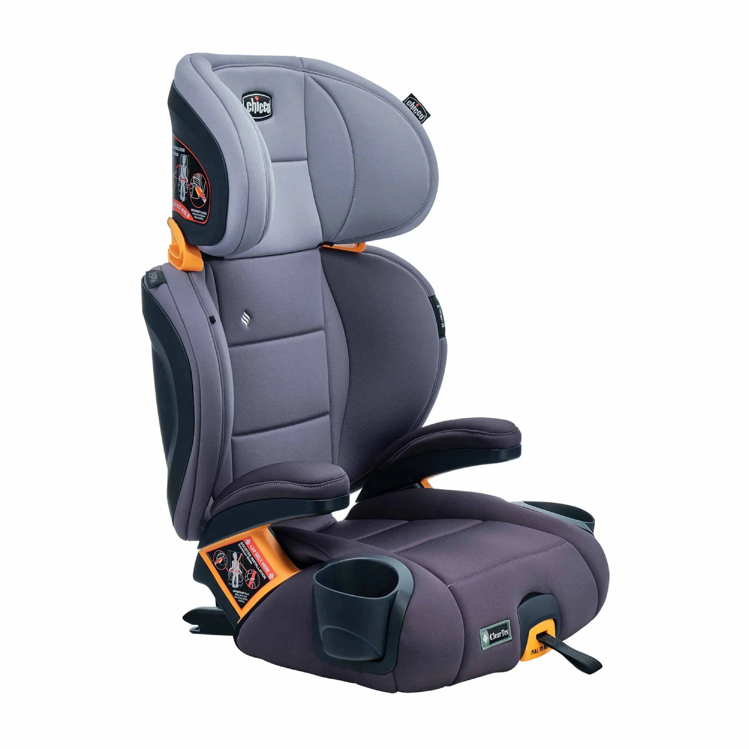 Chicco KidFit ClearTex Plus 2-in-1 Belt Positioning Booster Car Seat - Lilac - Image 3